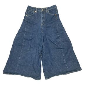 Levi's Engineered LEJ Women's Baggy Jeans W27 Wide Leg Cropped Blue Jeans RARE